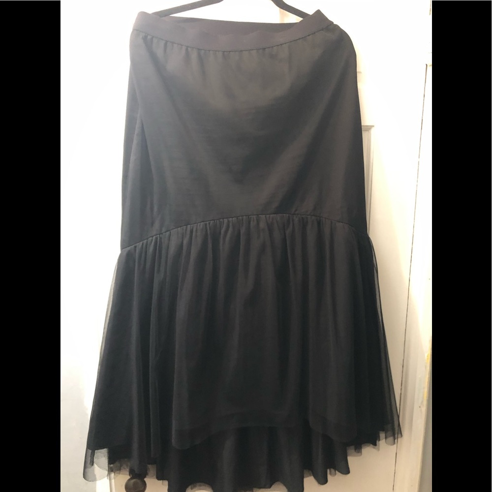 BCBGMaxAzaria Black Hi-LobTulle Skirt